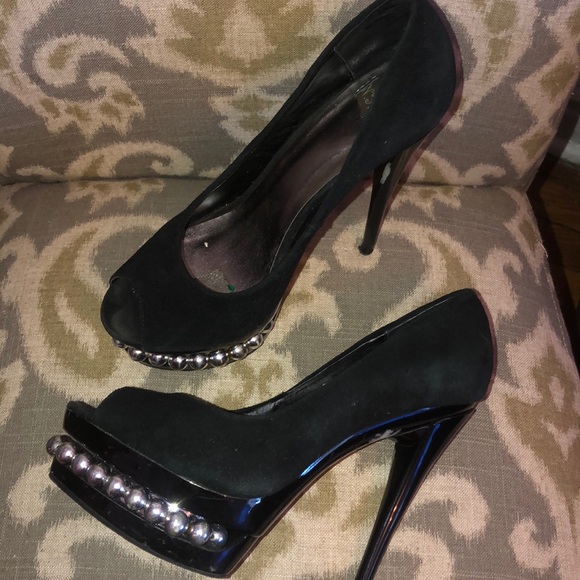 N.Y.L.A. Shoes - Black Suede High Heel Shoes 👠 7.5